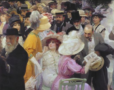 Friday at the French Artists Salon (detail) by Jules Alexandre Gruen or Grun